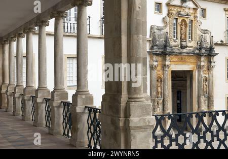 Porta Férrea, University of Coimbra. Coimbra. Beira Litoral, Portugal. Stock Photo