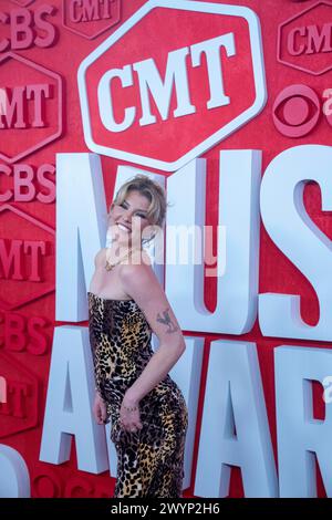 Country singer DASHA walks the red carpet and poses for photographs prior to the CMT Music Awards show at Austin's Moody Center on April 6, 2024. Credit: Bob Daemmrich/Alamy Live News Stock Photo