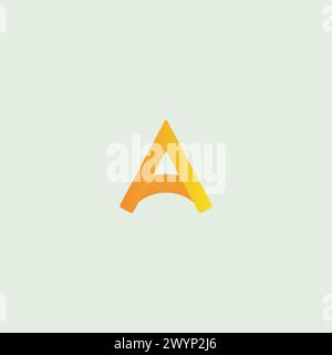 Alphabet A letter logo vector template,Company brand business gradient color letter A arrow shape logo Stock Vector