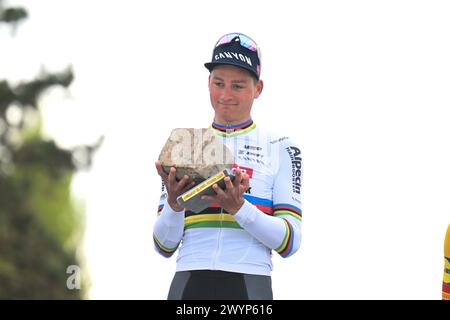 Mathie Van Der Poel takes Roubaix win and Flanders double as reigning World Champion Stock Photo