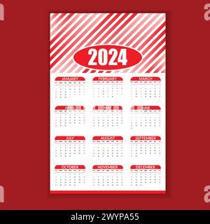 2024 calender vector art Stock Vector