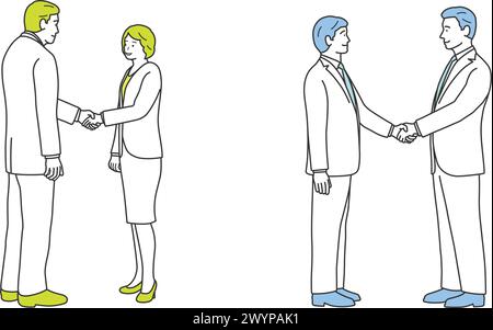 Business People Vector Illustration Set In Flat Design Style Isolated On A White Background. Stock Vector