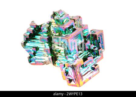 bismuth mineral isolated on the white background Stock Photo