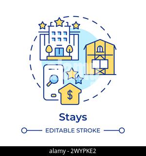Stays multi color concept icon Stock Vector