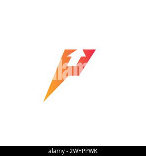 P Arrow Logo Simple. Letter P Icon Stock Vector