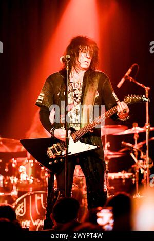 April 7, 2024, Corona, Ca, USA: Tom Keifer Vocals / Guitar for Keifer Band makes a stop at The Coach House in San Juan Capistrano Ca on April 7th, 2024 on their Live Loud Tour. Tom Keifer remains a resilient, relevant figure in the rock world through constant reimagination and renewal. His story begins as the singer-songwriter, guitarist and front man of hard rock heavyweights Cinderella. His signature voice and guitar, and bluesy, no-BS arena-shaking songwriting, were integral in moving 15 million records worldwide. (Credit Image: © Dave Safley/ZUMA Press Wire) EDITORIAL USAGE ONLY! Not for C Stock Photo