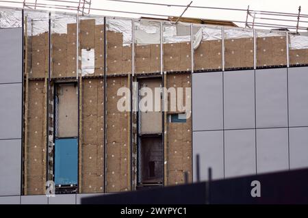 Belfast, United Kingdom 8 04 2024 Building work continues at the new Grand Central Station in Weaver's Cross. Councillors recently voted for bilingual language signs to be placed in the station Belfast Northern Ireland Credit: HeadlineX/Alamy Live News Stock Photo