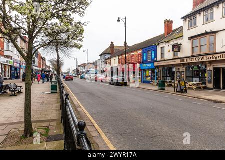 Skegness, Lincolnshire, UK, England, Skegness town centre, Skegness town, Skegness shops, town centre, shopping, shops, street, road, Lumley road, Stock Photo