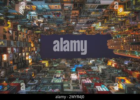 Yick Fat Building, Quarry Bay, Hong Kong. Stock Photo