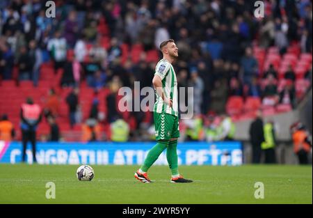 LONDON, ENGLAND - APRIL 7: Dale Taylor of Wycombe Wanderers looks dejected after the Bristol Street Motors Trophy Final between Peterborough United and Wycombe Wanderers at Wembley Stadium on April 7, 2024 in London, England. (Photo by Dylan Hepworth/MB Media) Stock Photo