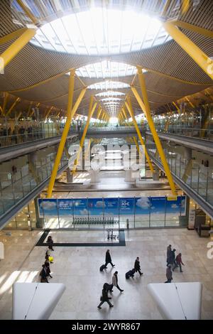 New T4 Terminal In Madrid Barajas International Airport, Spain Stock 