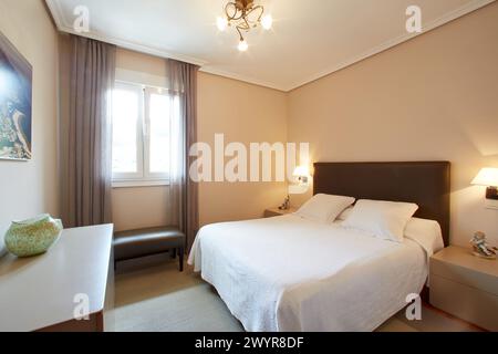 Bedroom, Interior design, Home. Basque Country. Spain. Stock Photo