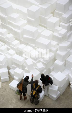 Embankment, by Rachel Whiteread, The Unilever Series, Turbine Hall, Tate Modern, London. England. UK. Stock Photo