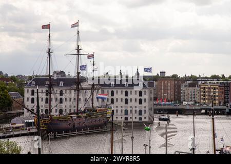 A full size replica of the 8th-century ship Amsterdam of the VOC, Dutch