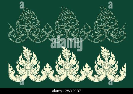 Kbach Khmer vector, Khmer art Stock Vector