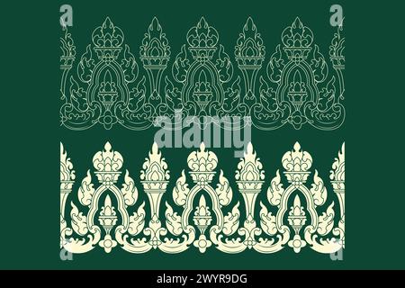 Kbach Khmer vector, Khmer art Stock Vector