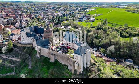 Leisnig - Drohenaufnahme von Burg Mildenstein 06.04.2024 gegen 16 Uhr Leisnig, Burg Mildenstein Im Foto: Drohnenaufnahme der Burg Mildenstein bei Leisnig im Kreis Mittelsachsen, Sachsen Leisnig Burg Mildenstein Sachsen Deutschland *** Leisnig drone shot of Mildenstein Castle 06 04 2024 around 16 oclock Leisnig, Mildenstein Castle In the photo drone shot of Mildenstein Castle near Leisnig in the district of Central Saxony, Saxony Leisnig Castle Mildenstein Saxony Germany Copyright: xEHLxMediax 240407 burg-mildenstein 8 Stock Photo