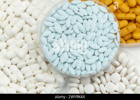 Samples Of Tablets, Generic Drugs, Pharmaceutical Plant, Drug 