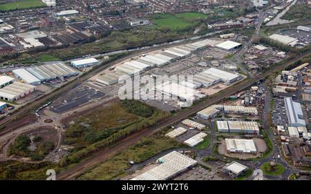 aerial view of The Parkgate Shopping Park Stock Photo