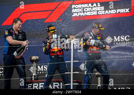 Suzuka Circuit, 6 April 2024: Max Verstappen (NED) places 1st, Sergio ...