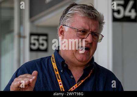 SUZUKA, JAPAN: Otmar Szafnauer, Former Alpine and Aston Martin Team Principle, at the 2024 Formula 1 Japanese Grand Prix at the Suzuka International Racing Course in Suzuka, Japan. Stock Photo