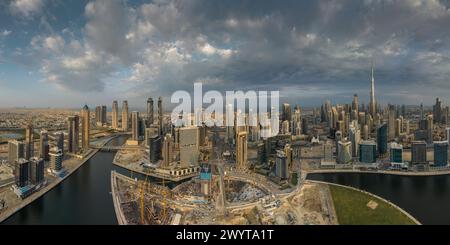Aerial view of downtown Dubai, United Arab Emirates Stock Photo