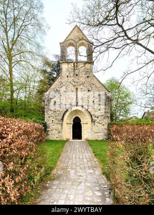 Chapel in the grounds of Fontgombault Abbey, Indre (36), France. Stock Photo