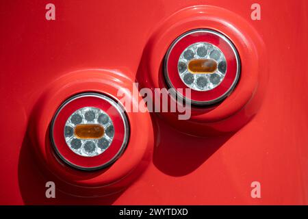 car with rear light close up. Rear lamp signals Stock Photo