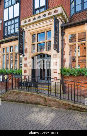 Exterior facade Storia Tring Italian restaurant on High Street Tring Hertfordshire England UK Stock Photo