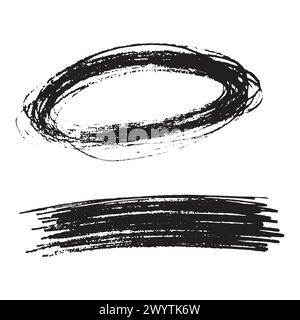 Set of two Sketch Scribble Smears. Hand drawn Pencil Scribble Stains ...