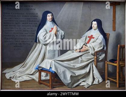 'Ex-voto of 1662', 1662, Philippe de Champaigne, Musée du Louvre, Paris, France, Europe. Stock Photo