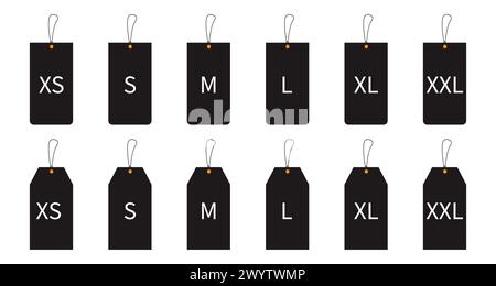 Clothes sizes sign. XS S M L XL XXL icon. Vector on isolated white ...