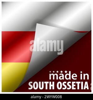 Made in South Ossetia graphic and label. Element of impact for the use you want to make of it. Stock Vector