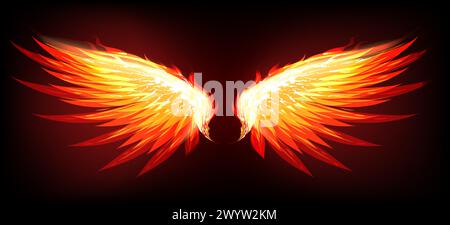 Fire glow wings Stock Vector
