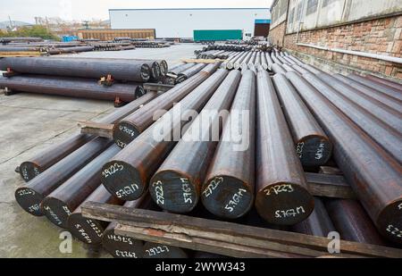 Steel bars, Iron Industry, Gipuzkoa, Basque Country, Spain. Stock Photo