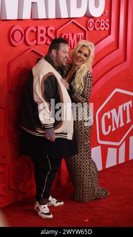 Austin, Usa . 07th Apr, 2024. Jelly Roll and Bunny XO attends the CMT Awards in Austin, Texas on April 7, 2024. (Photo by: Stephanie Tacy/SIPA USA) Credit: Sipa USA/Alamy Live News Stock Photo