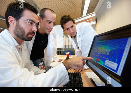 Fluid dynamics simulations, Research team in building fire, Research on building materials, Tecnalia Research & Innovation, Zamudio, Bizkaia, Basque Country, Spain Structural analysis in public works, Fluid dynamics simulations, Research team in building fire, Research on building materials, Tecnalia Research & Innovation, Zamudio, Bizkaia, Basque Country, Spain. Stock Photo