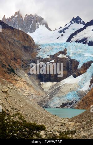 Piedras Blancas Glacier. Los Glaciares National Park. Monte Fitz Roy. El Chalten. Santa Cruz province. Patagonia. Argentina. Stock Photo