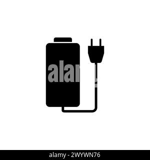 UPS Accumulator. Uninterruptible Power Supply flat vector icon. Simple solid symbol isolated on white background Stock Vector