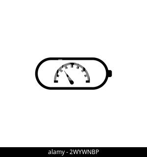 Pressure Meter flat vector icon. Simple solid symbol isolated on white background Stock Vector
