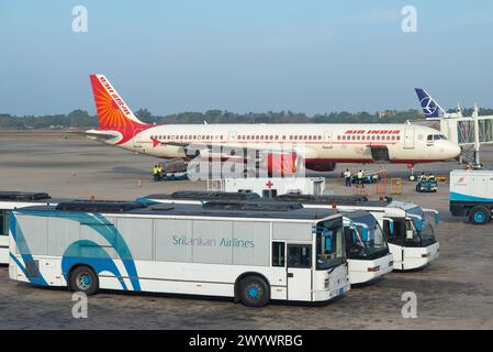 COLOMBO, SRI LANKA - FEBRUARY 24, 2020: Sanny morning on the Bandaranaike airport Stock Photo