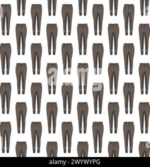 Vector seamless pattern of horse riding breeches Stock Vector