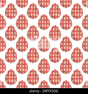 Illustration on theme seamless celebration holiday Easter with hunt colorful bright eggs, seamless pattern consisting of many hunt Easter eggs, hunt b Stock Vector