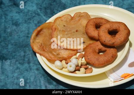 Image of babru bhalla,malpua traditional snack dishes of mandi himachal pradesh india, mark of festivals. Stock Photo