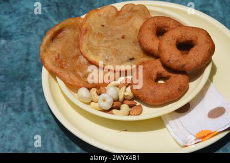 Image of babru bhalla,malpua traditional snack dishes of mandi himachal pradesh india, mark of festivals. Stock Photo