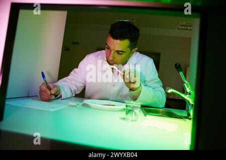 Sensory Laboratory, food analysis, Azti-Tecnalia, Marine and Food Research Technological Centre, Derio, Biscay, Basque Country, Spain. Stock Photo