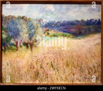 'Wheatfield'', 1879, Pierre-Auguste Renoir, Thyssen Bornemisza Museum, Madrid, Spain, Europe. Stock Photo
