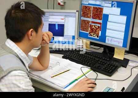 AFM-Raman control displays, Nanooptics laboratory, AFM-Raman setup ...