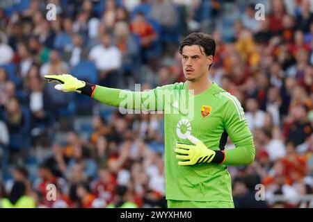 Mile Svilar of AS Roma during football Match, Stadio Olimpico, Roma v ...