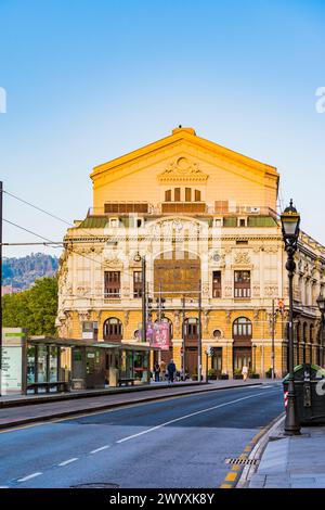 The Arriaga antzokia in Basque or Teatro Arriaga in Spanish is an opera house in Bilbao, Spain. It was built in Neo-baroque style by architect Joaquín Stock Photo